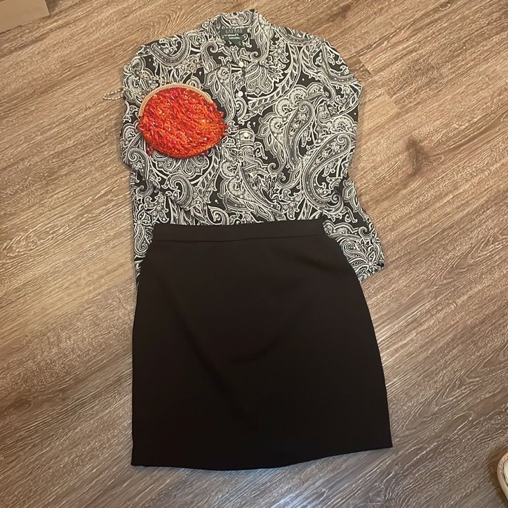 Ralph Lauren Button Down (Blk/White)